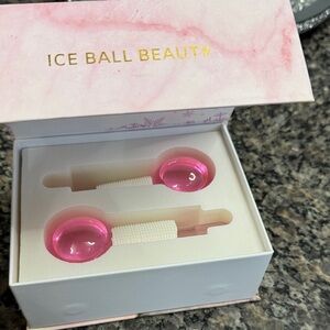 ICE BALL BEAUTY Pink Face Ice Globes - Set of 2
